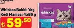 WHİSKAS BALIKLI YAŞ KEDİ MAMASI 4X85 G